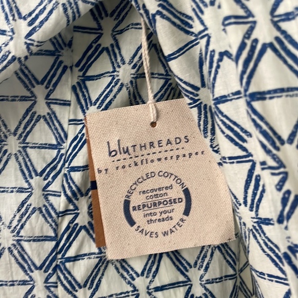 BluTHREADS boutique cotton pin-tuck button front tunic NEW - Picture 3 of 5